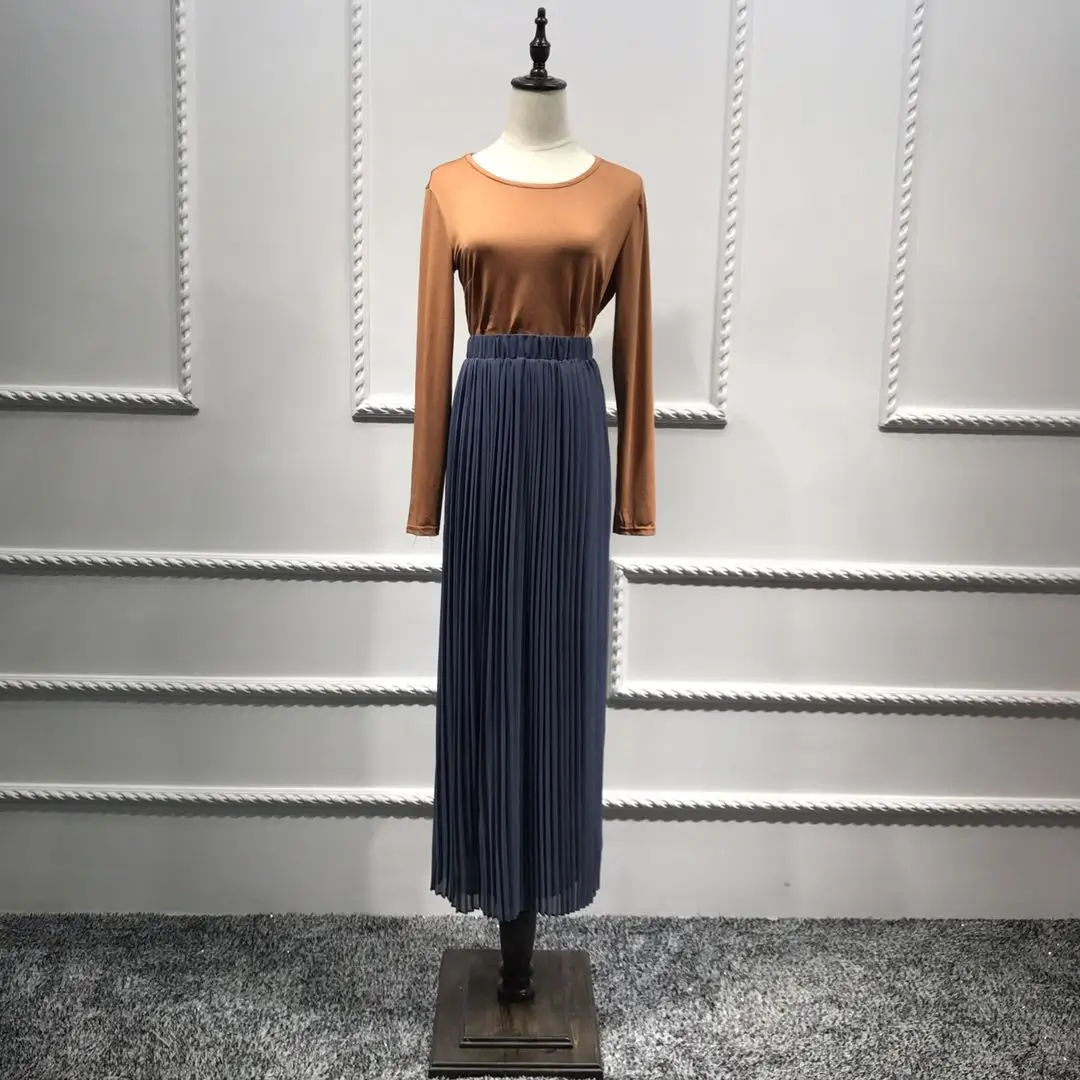 Новинка 2017 стильная плиссированная юбка мусульманская Дубай Арабская длинная из