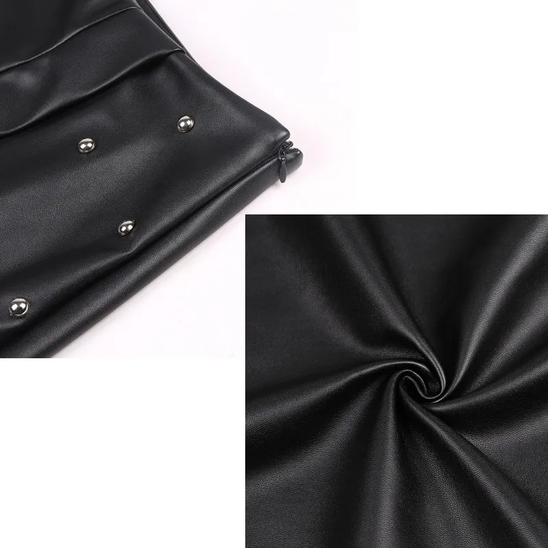 Split PU Black Short Skirts Women Beading Patchwork Bodycon Faux Leather Skirt Asymmetrical Mini Pencil Fashion Clothes E72314
Split PU Black Short Skirts Women Beading Patchwork Bodycon Faux Leather Skirt Asymmetrical Mini Pencil Fashion Clothes E72314