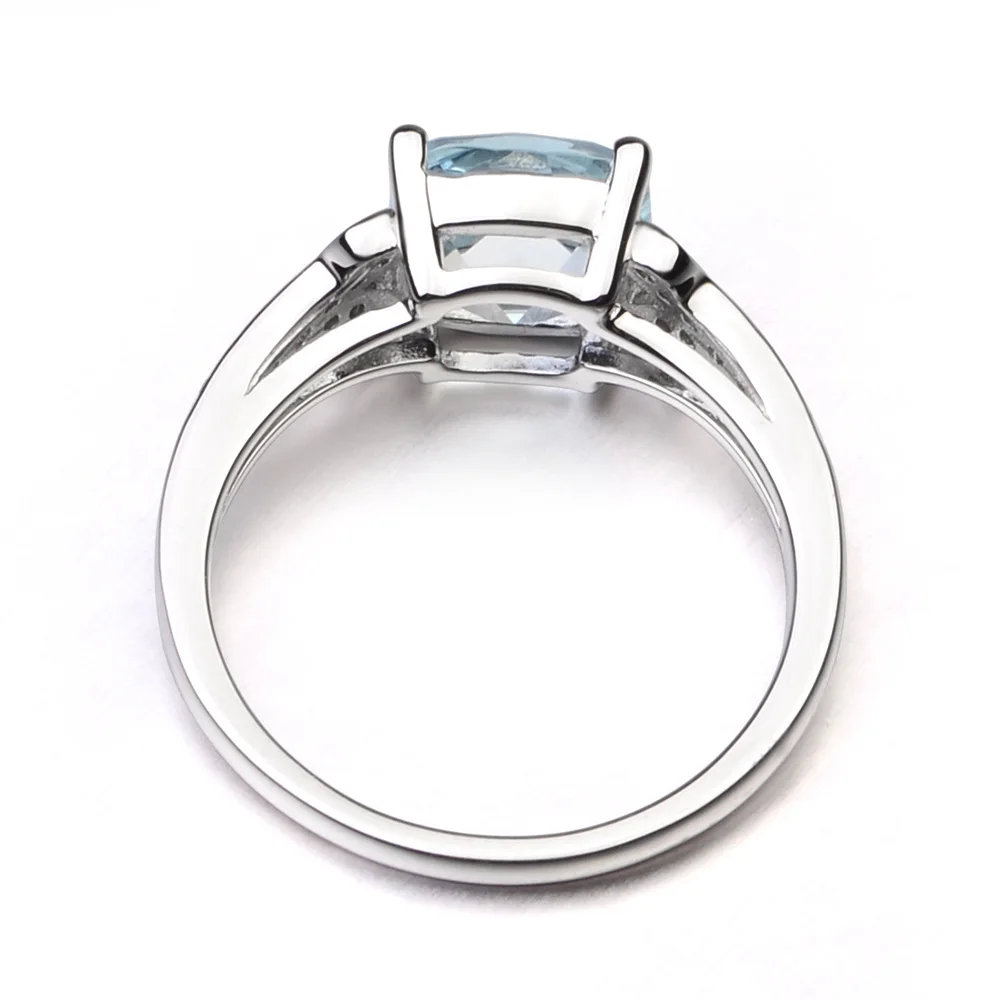 Leige Jewelry Natural Aquamarine 925 Sterling Silver Ring March Birthstone Gemstone Cushion Cut Engagement Ring for Women
Leige Jewelry Natural Aquamarine 925 Sterling Silver Ring March Birthstone Gemstone Cushion Cut Engagement Ring for Women