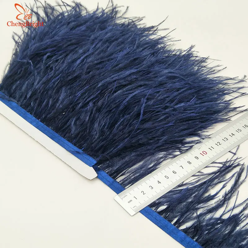 ChengBright Wholesale High Quality 10Yards Navy Real Ostrich Feather Ribbon Ostrich Feathers Trim Fringe Clothing Decoration
ChengBright Wholesale High Quality 10Yards Navy Real Ostrich Feather Ribbon Ostrich Feathers Trim Fringe Clothing Decoration