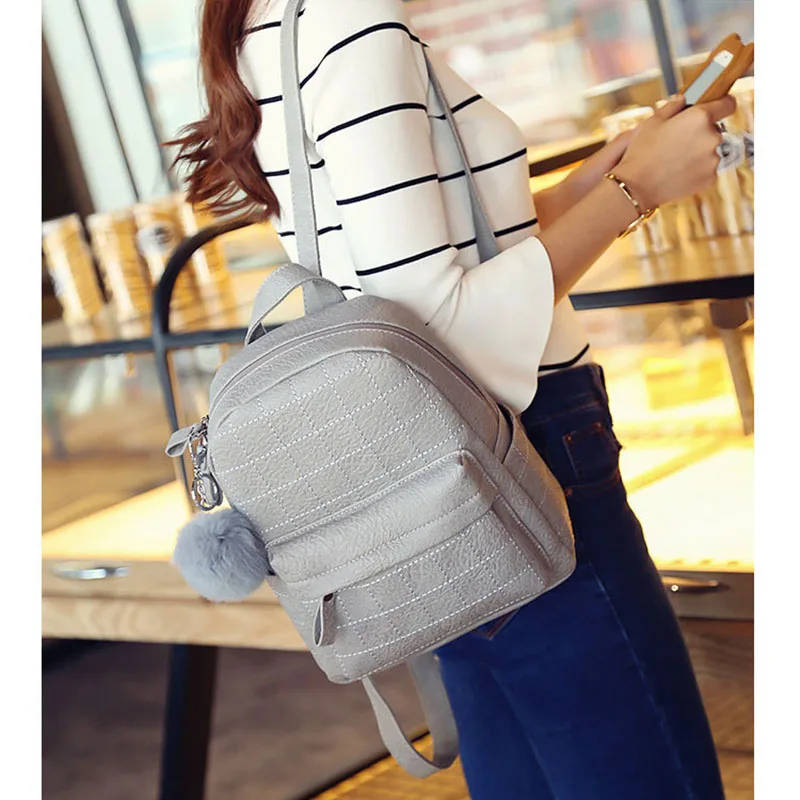 Women Backpack Small Leather Shoulder Bags For Girls Female Bag Fashion Deaign Solid Color Back Pack With Ball Mochila Feminina
Women Backpack Small Leather Shoulder Bags For Girls Female Bag Fashion Deaign Solid Color Back Pack With Ball Mochila Feminina