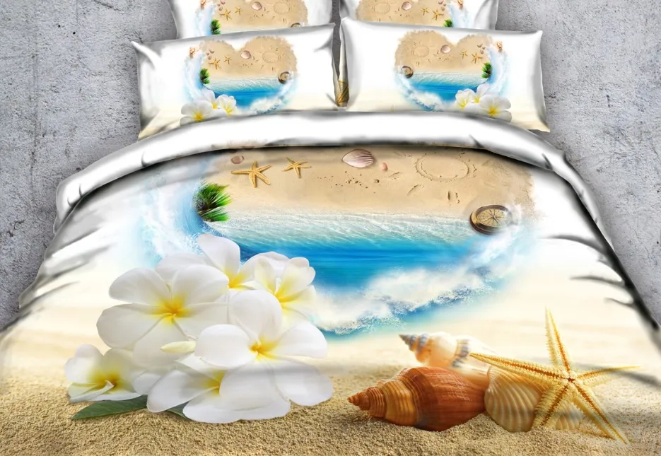 Beach Bedding set Floral Love bed sheets 3D quilt duvet cover bed in a bag sheet linen California King Queen size full twin 4PCS
Beach Bedding set Floral Love bed sheets 3D quilt duvet cover bed in a bag sheet linen California King Queen size full twin 4PCS