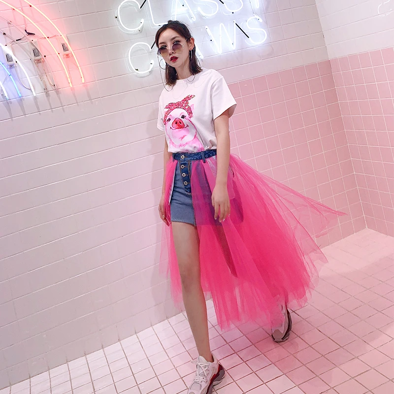 Saia Midi Sale Time-limited Patchwork A-line Saia Women's Skirt Faldas Mujer Moda 2019 Mesh Stitching Single-breasted Street
Saia Midi Sale Time-limited Patchwork A-line Saia Women's Skirt Faldas Mujer Moda 2019 Mesh Stitching Single-breasted Street