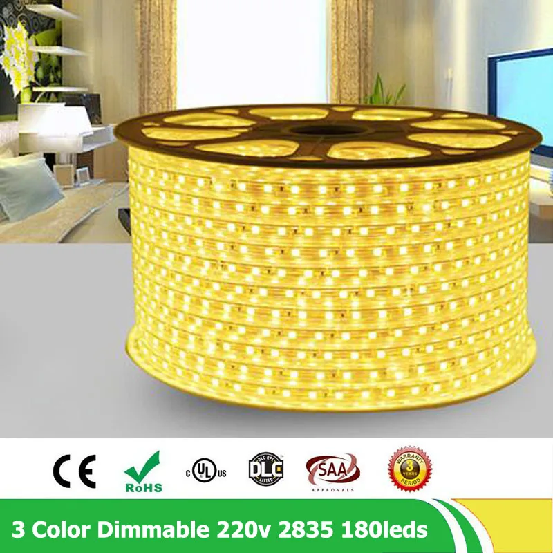 20m/lot 2835 SMD Double Row 180leds/m 220V - 240V Dimmable Flexible LED Strip Ribbon Rope Ligh Warm White , Natural White Plug
20m/lot 2835 SMD Double Row 180leds/m 220V - 240V Dimmable Flexible LED Strip Ribbon Rope Ligh Warm White , Natural White Plug