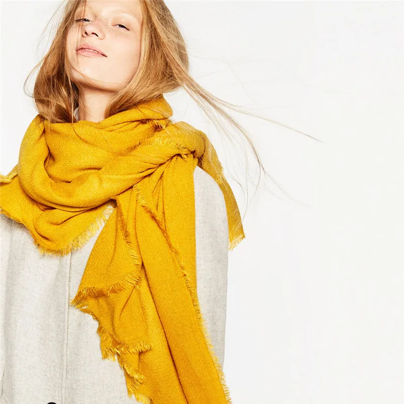 2020 Za простой кашемировый шарф женский одеяло роскошный бренд bufandas mujer Модные