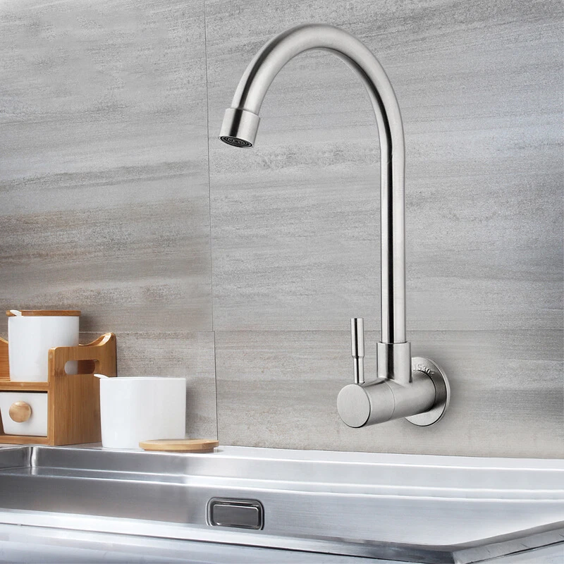 Stainless Steel Wall Mounting Fast On Faucet Kitchen Sink Sink Single Cold Faucet Wall Mounted Installation NIERSI Faucet
Stainless Steel Wall Mounting Fast On Faucet Kitchen Sink Sink Single Cold Faucet Wall Mounted Installation NIERSI Faucet