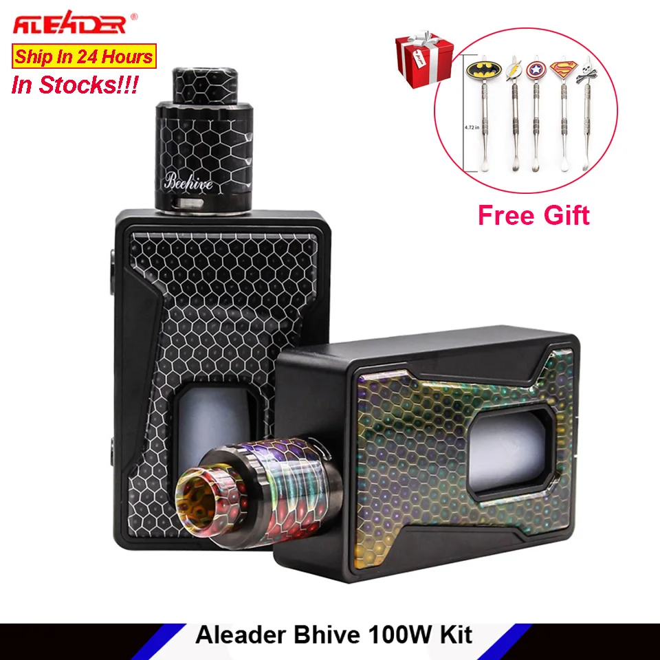 Оригинальный Aleader Bhive 100 Вт BF Squonker Box TC Mod Kit Squonk электронная сигарета с полимерной