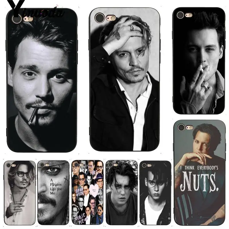 Чехол Yinuoda для iphone 7 6 X чехол Johnny Depp цветной телефона DIY iPhone 7X6 6S 8 Plus 5 5S SE XS XR|Бамперы|
