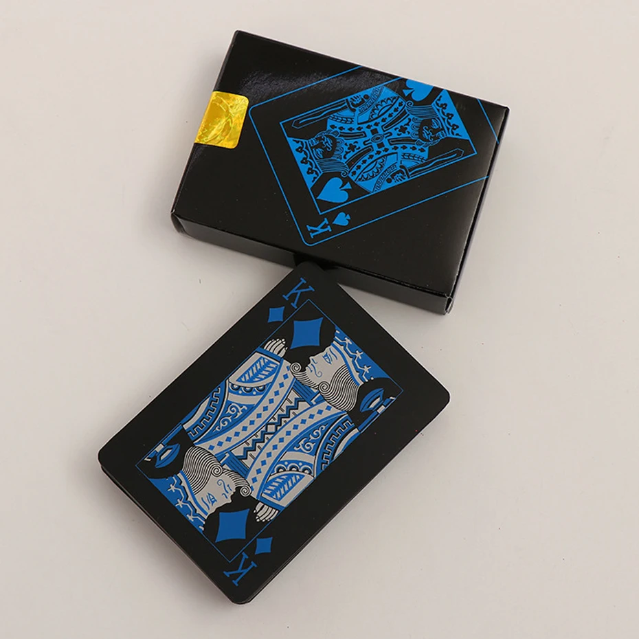 2 Sets/Lot Waterproof Plastic Pvc Black Playing Cards Red Blue Color Frosting Baccarat Poker Card Sets High Quality
2 Sets/Lot Waterproof Plastic Pvc Black Playing Cards Red Blue Color Frosting Baccarat Poker Card Sets High Quality