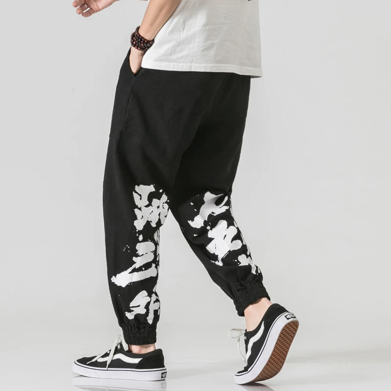 Cotton Linen Men Letter Print Joggers Pants 2021 Mens Hip Hop Black Sweatpants Male Harajuku Casual Pants Plus Size Clothing
Cotton Linen Men Letter Print Joggers Pants 2021 Mens Hip Hop Black Sweatpants Male Harajuku Casual Pants Plus Size Clothing
