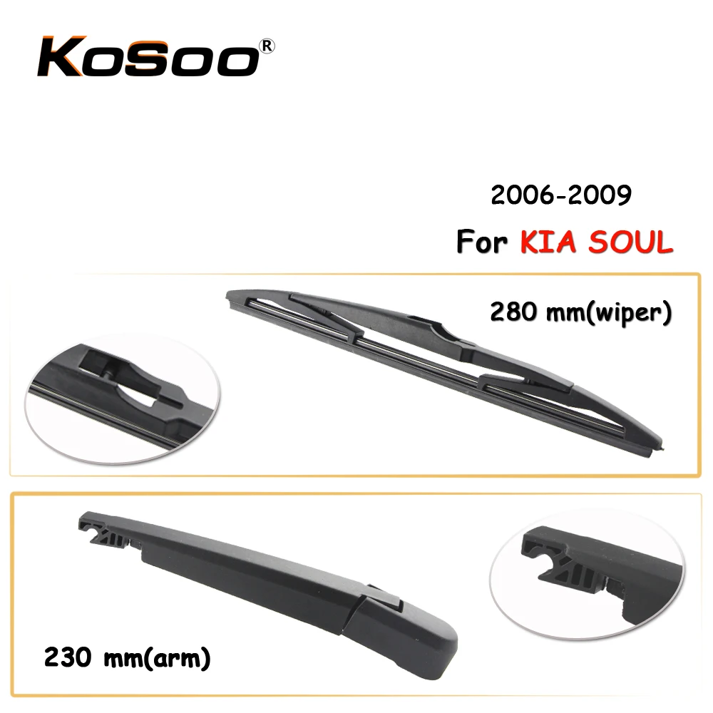 KOSOO Авто Задняя щетка автомобильного стеклоочистителя для KIA SOUL 280 мм 2006 2009