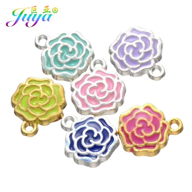 Juya DIY Enamel Jewelry Supplies Hand made Oil Drop Gold/Silver Color Rose Flower CharmS Pendant For DIY Craft Jewelry Making
Juya DIY Enamel Jewelry Supplies Hand made Oil Drop Gold/Silver Color Rose Flower CharmS Pendant For DIY Craft Jewelry Making