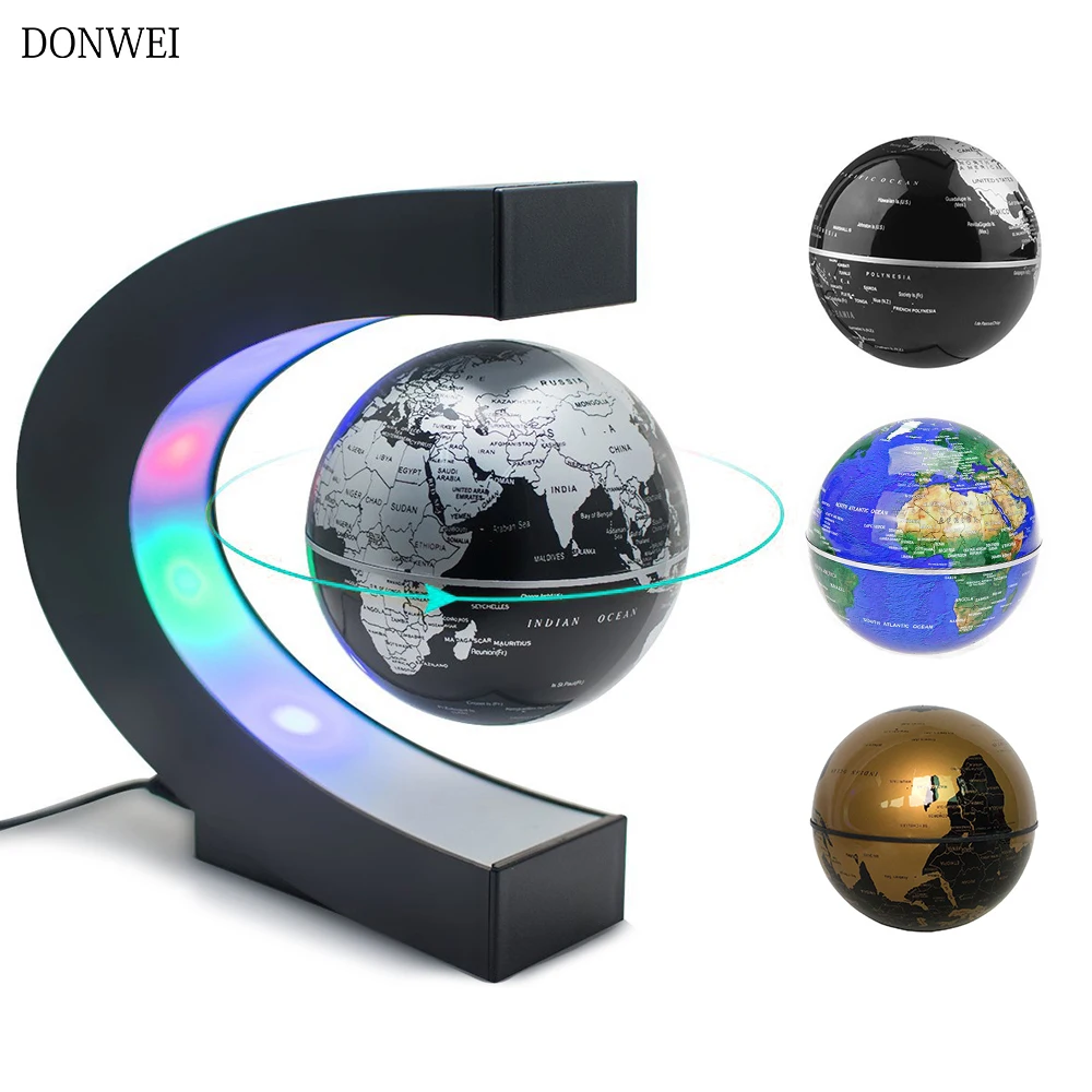DONWEI LED Night Light Globe World Map Floating Table Magnetic Levitation Antigravity Magic Desk Lamp For Birthday Gift Home Dec
DONWEI LED Night Light Globe World Map Floating Table Magnetic Levitation Antigravity Magic Desk Lamp For Birthday Gift Home Dec
