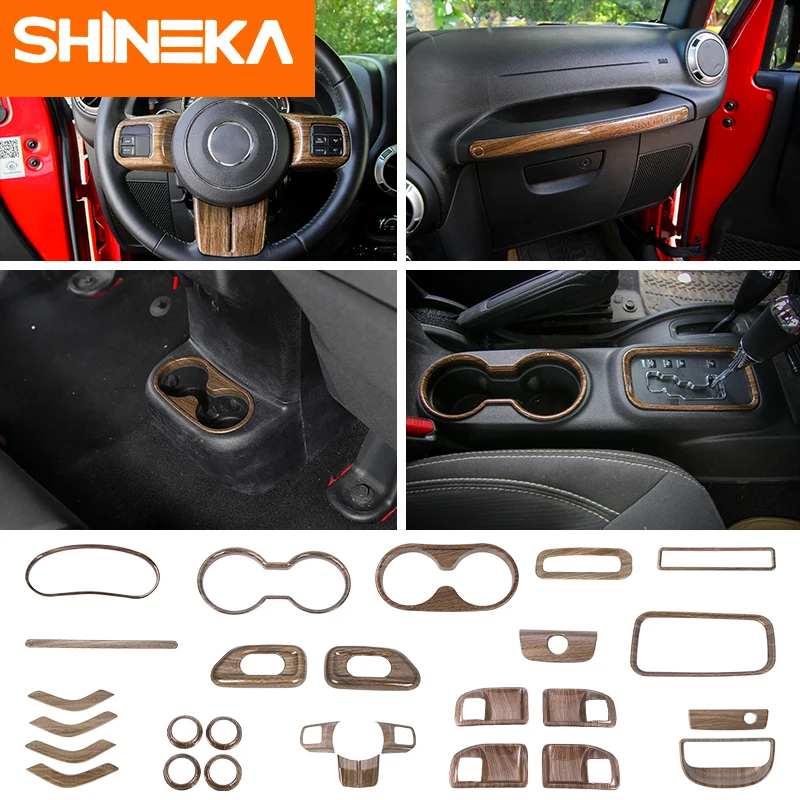 SHINEKA Interior Mouldings 27Pcs for Jeep jk 2011-2017 Wood Grain Decoration Set for wrangler jk 2011-2017
SHINEKA Interior Mouldings 27Pcs for Jeep jk 2011-2017 Wood Grain Decoration Set for wrangler jk 2011-2017