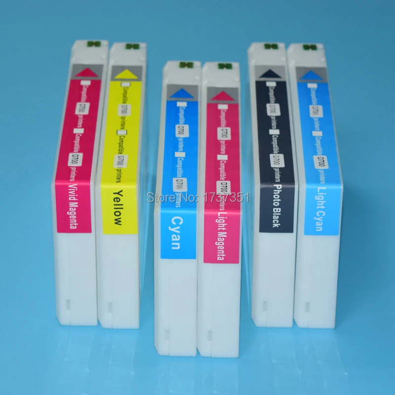 

6 цветов для FUJIFILM DX-100 t7811-t7816 Пустой совместимый картридж с чипом для Fuji DX100 принтера