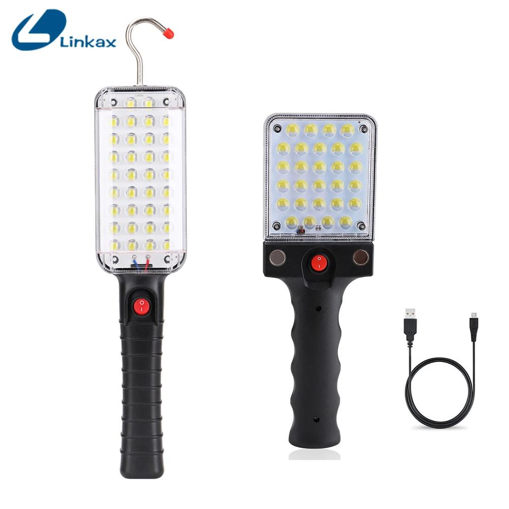 34 LED/28 фонарик SMD однорежимный рабочий с сильным магнитом крюк палатка Кемпинг