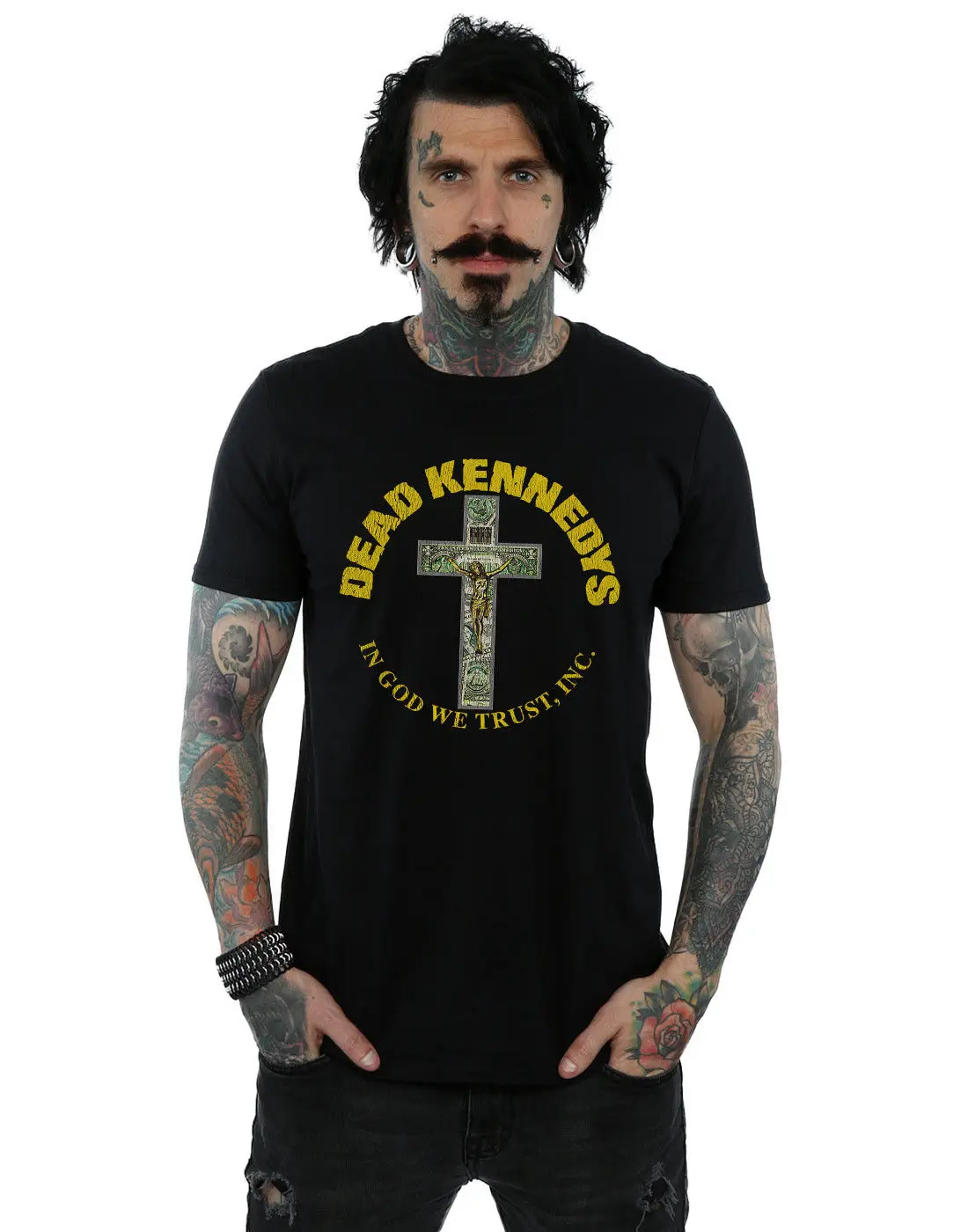 Футболка Dead Kennedys Men'S In God We Trust Мужская футболка с принтом в стиле хип хоп 100%