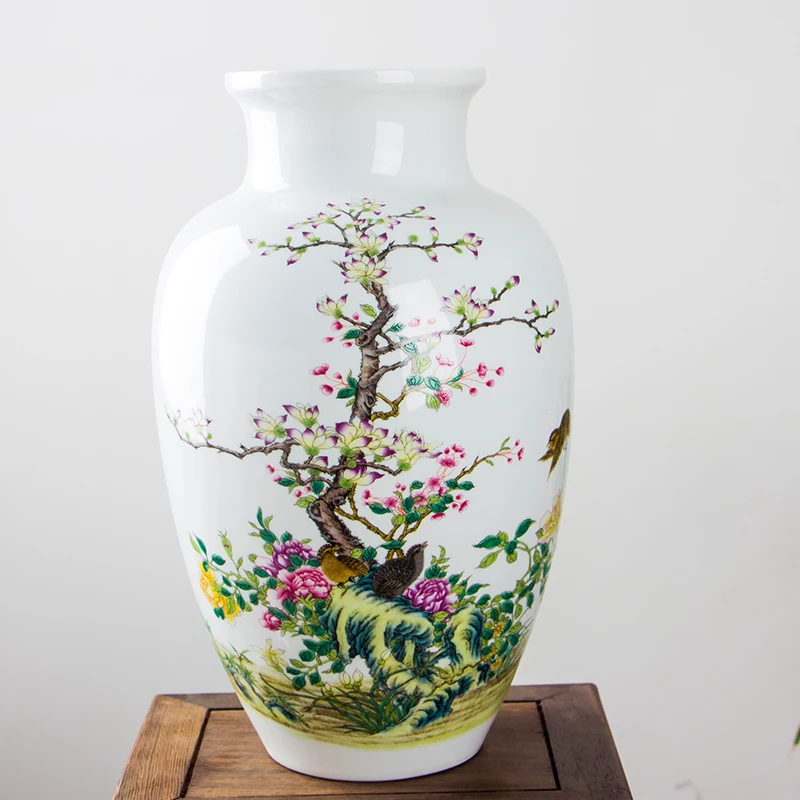 Chinese Style Fine Jingdezhen Ceramic Vase Home Decoration Living Room Porcelain Flower Vase Art Decor Vase
Chinese Style Fine Jingdezhen Ceramic Vase Home Decoration Living Room Porcelain Flower Vase Art Decor Vase