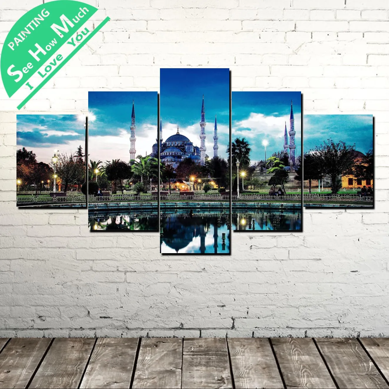 5 Piece The Symbol of Istanbul Blue Mosque Wall Art Canvas Poster and Print Canvas Painting Decorative Picture Home Decor
5 Piece The Symbol of Istanbul Blue Mosque Wall Art Canvas Poster and Print Canvas Painting Decorative Picture Home Decor