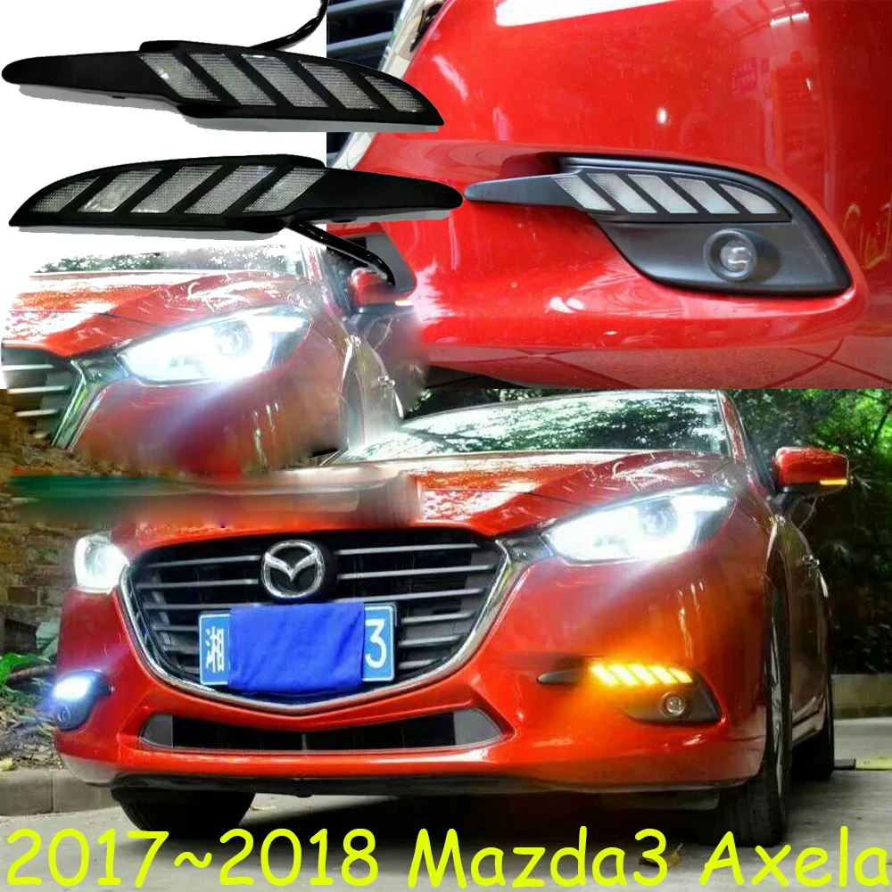 

1set 2017~2018y car bumper headlamp for mazda3 Axela daytime Light LED DRL headlight for mazda 3 Axela fog light,Axela headlight