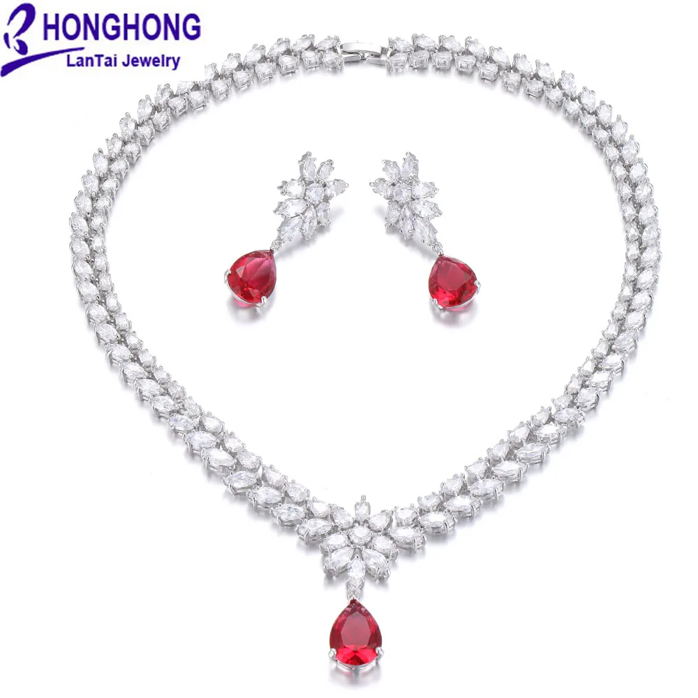 HONGHONG Peach Shape Cubic zirconia necklace earrings Bridal Jewelry Sets European Style Vintage 3 color Bride jewelry sets #T14
HONGHONG Peach Shape Cubic zirconia necklace earrings Bridal Jewelry Sets European Style Vintage 3 color Bride jewelry sets #T14