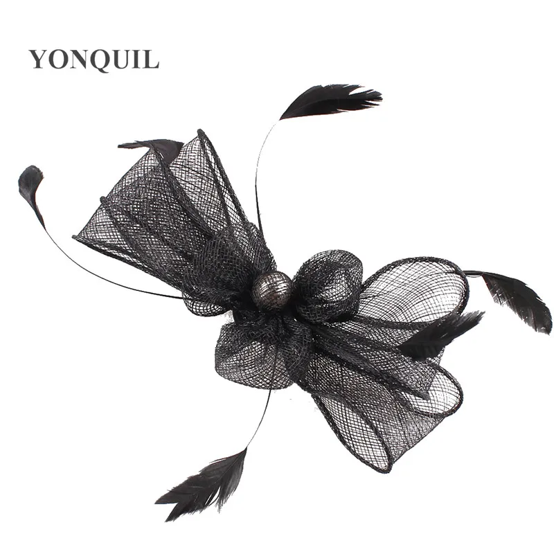 Charming Sinamay Black Women Ladies Fashion Fascinator Hat Hair Fancy Feather Accessories Cocktail Party Wedding Headwear MYQ093
Charming Sinamay Black Women Ladies Fashion Fascinator Hat Hair Fancy Feather Accessories Cocktail Party Wedding Headwear MYQ093
