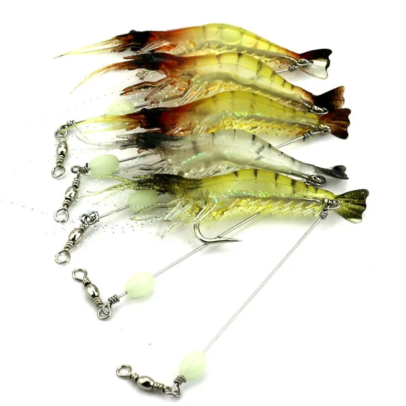 5pcs/lot 9cm Road bait simulation prawns with hook soft bait shrimp bionic bait luminous fake shrimp bait fishing gear New
5pcs/lot 9cm Road bait simulation prawns with hook soft bait shrimp bionic bait luminous fake shrimp bait fishing gear New