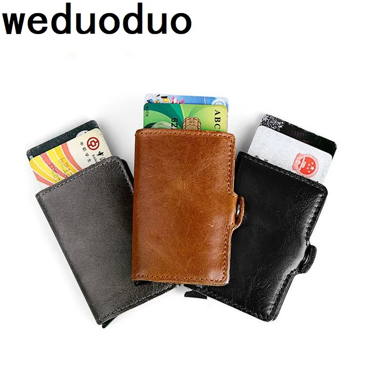 Визитница и кредитница weduoduo 2019 для мужчин и женщин, металлический RFID винтажный Алюминиевый футляр, дорожный кошелек из натуральной кожи
Визитница и кредитница weduoduo 2019 для мужчин и женщин, металлический RFID винтажный Алюминиевый футляр, дорожный кошелек из натуральной кожи