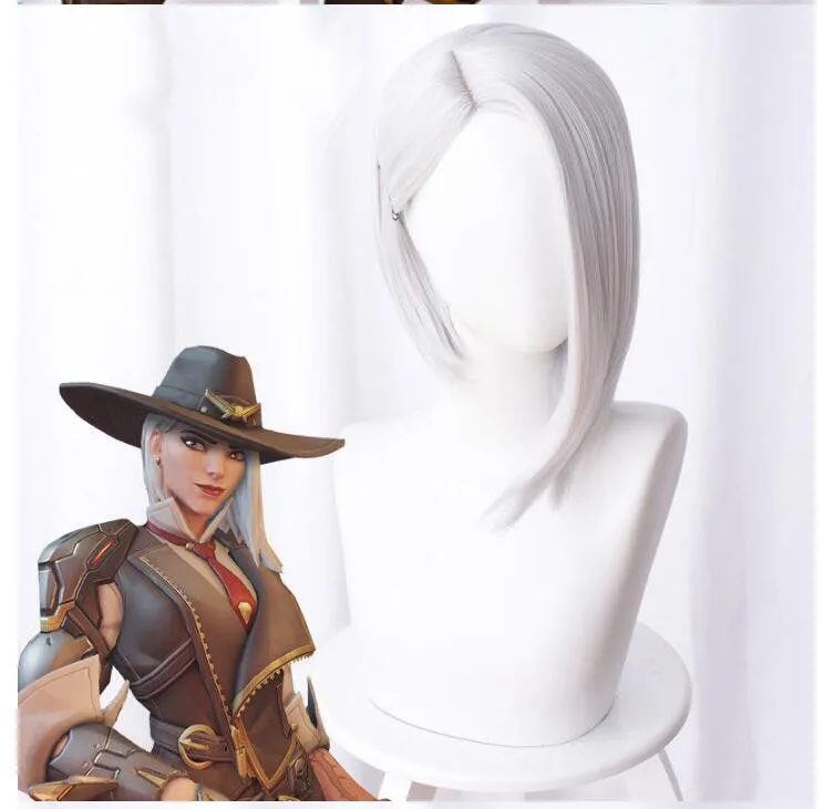 Anime OW Ashe Cosplay Wig Silver White Short Side Parting Styled Synthetic Straight Wigs Women Hair + Wig Cap
Anime OW Ashe Cosplay Wig Silver White Short Side Parting Styled Synthetic Straight Wigs Women Hair + Wig Cap