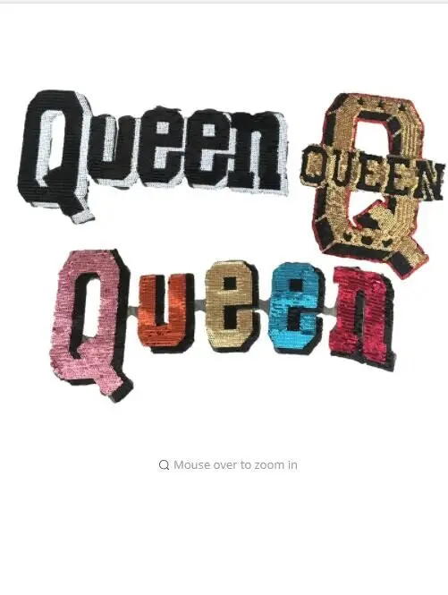 DD3pcs/lot Colorful Sew Iron on Queen Sequins Patch Stickers for Clothing Q QUEEN Sequined Embroidery Applique Patches for Cloth
DD3pcs/lot Colorful Sew Iron on Queen Sequins Patch Stickers for Clothing Q QUEEN Sequined Embroidery Applique Patches for Cloth