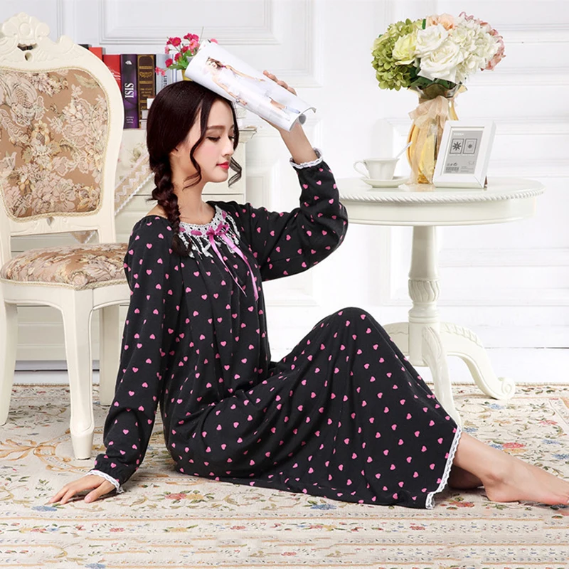 Spring New Nightdress For Women Long Sleeve Breathable Comfortable Nightgown Home Wear Shower Sleepwear Sleepdress
Spring New Nightdress For Women Long Sleeve Breathable Comfortable Nightgown Home Wear Shower Sleepwear Sleepdress