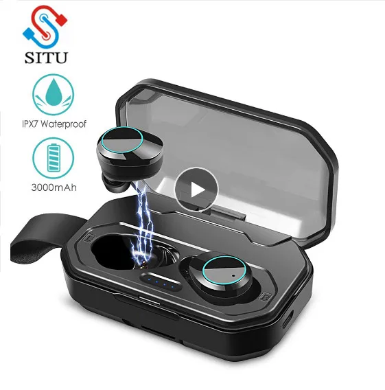 SITU Bluetooth 5.0 Headphones True Wireless Stereo Earphone IPX7 Waterproof Headset 3000mAh Power Bank For iPhone 7 X Xiaomi
SITU Bluetooth 5.0 Headphones True Wireless Stereo Earphone IPX7 Waterproof Headset 3000mAh Power Bank For iPhone 7 X Xiaomi