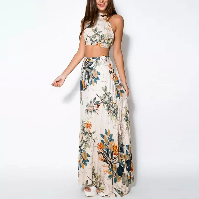 Newest Summer Women Dress 2 Pcs Set Crop Tops Bodycon+Long Maxi Skirt Party Floral Print Beach Dresses Vestidos
Newest Summer Women Dress 2 Pcs Set Crop Tops Bodycon+Long Maxi Skirt Party Floral Print Beach Dresses Vestidos