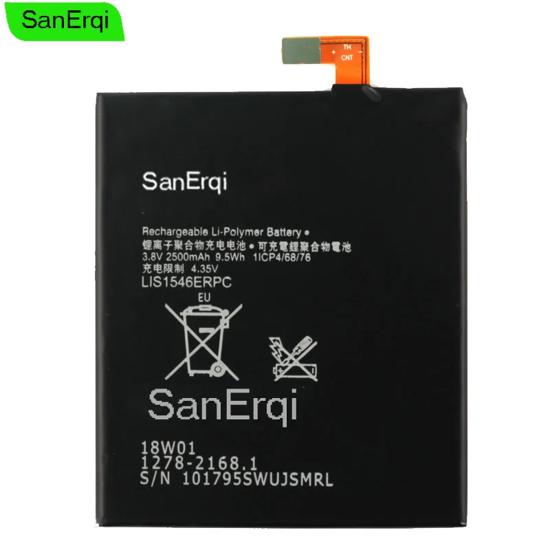 Аккумулятор для Sony Xperia C3 T3 S55T S55U D2502 D2533 M50W D5103 LIS1546ERPC 2500 мАч, SanErqi
Аккумулятор для Sony Xperia C3 T3 S55T S55U D2502 D2533 M50W D5103 LIS1546ERPC 2500 мАч, SanErqi