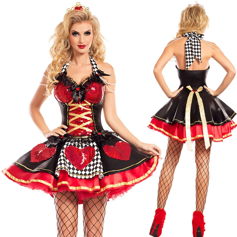 Queen Of Hearts Costume Cosplay Women Sexy Medieval Gothic Dress Costume With Crown And Petticoat Helloween Party Fancy Dress
Queen Of Hearts Costume Cosplay Women Sexy Medieval Gothic Dress Costume With Crown And Petticoat Helloween Party Fancy Dress