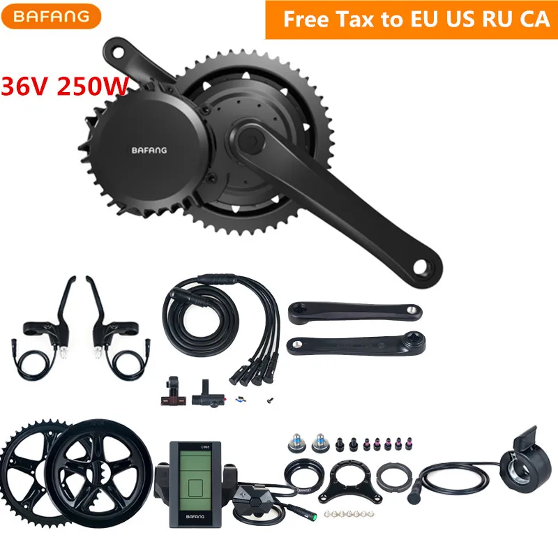 36V 250W Bafang/8fun BBS02B наборы моторов с серединным приводом кривошипный ЖК дисплей