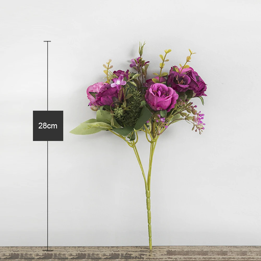 5 forks 8 Heads Small Silk Artificial Rose Flowers flores fleur Artificielles for Home Decoration Fake Flower Small bouquet
5 forks 8 Heads Small Silk Artificial Rose Flowers flores fleur Artificielles for Home Decoration Fake Flower Small bouquet