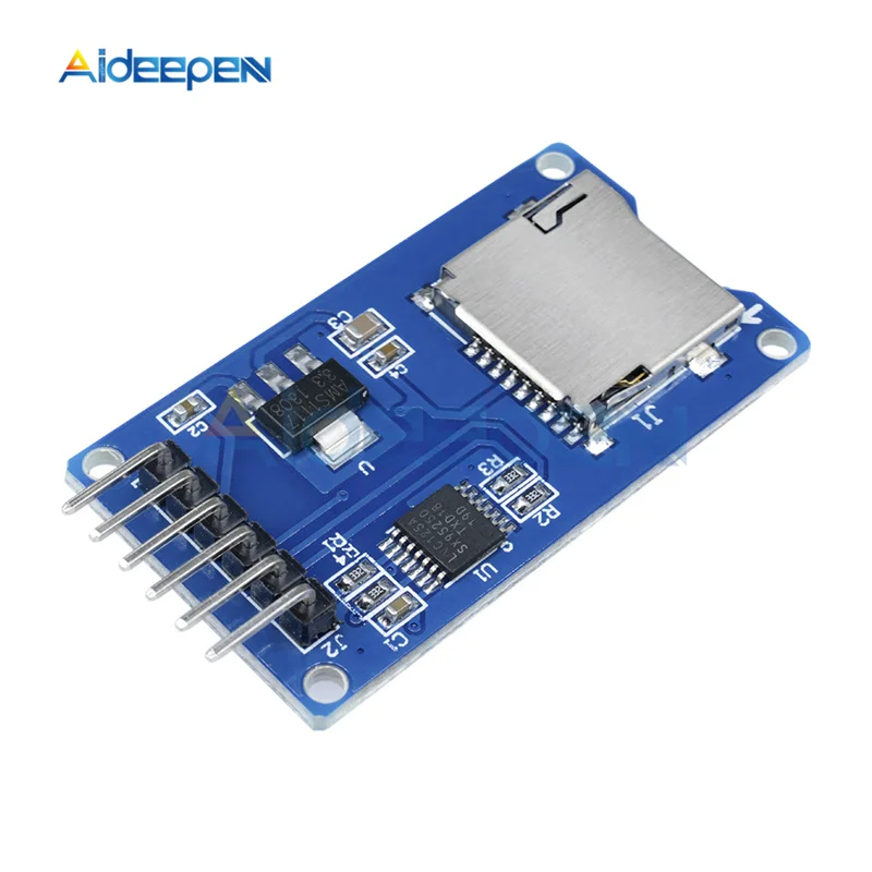Модуль Micro SD TF Card, плата для чтения карт Micro SD, плата расширения памяти, интерфейсы SPI с преобразованием уровня для Arduino
Модуль Micro SD TF Card, плата для чтения карт Micro SD, плата расширения памяти, интерфейсы SPI с преобразованием уровня для Arduino