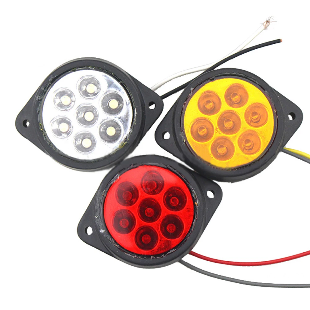 1 Pair 7 LEDs Car Side Marker Lights Truck Clearance Lights Round Lamp for Automobiles Truck Trailer 12V Red Yellow White
1 Pair 7 LEDs Car Side Marker Lights Truck Clearance Lights Round Lamp for Automobiles Truck Trailer 12V Red Yellow White