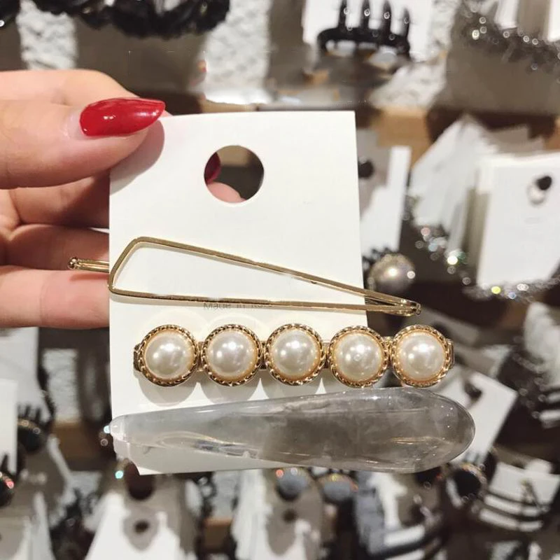 MENGJIQIAO 2019 Korean Vintage Geometric Acrylic Simulated Pearl Hair Clips For Girls Women Fashion Tiara Hairpins 3pcs/lot
MENGJIQIAO 2019 Korean Vintage Geometric Acrylic Simulated Pearl Hair Clips For Girls Women Fashion Tiara Hairpins 3pcs/lot