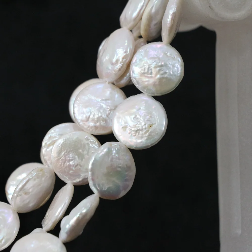Fashion 14mm white natural cultured freshwater pearl beads coin round cake fit necklacce bracelet jewelry making 15inch B1353
Fashion 14mm white natural cultured freshwater pearl beads coin round cake fit necklacce bracelet jewelry making 15inch B1353