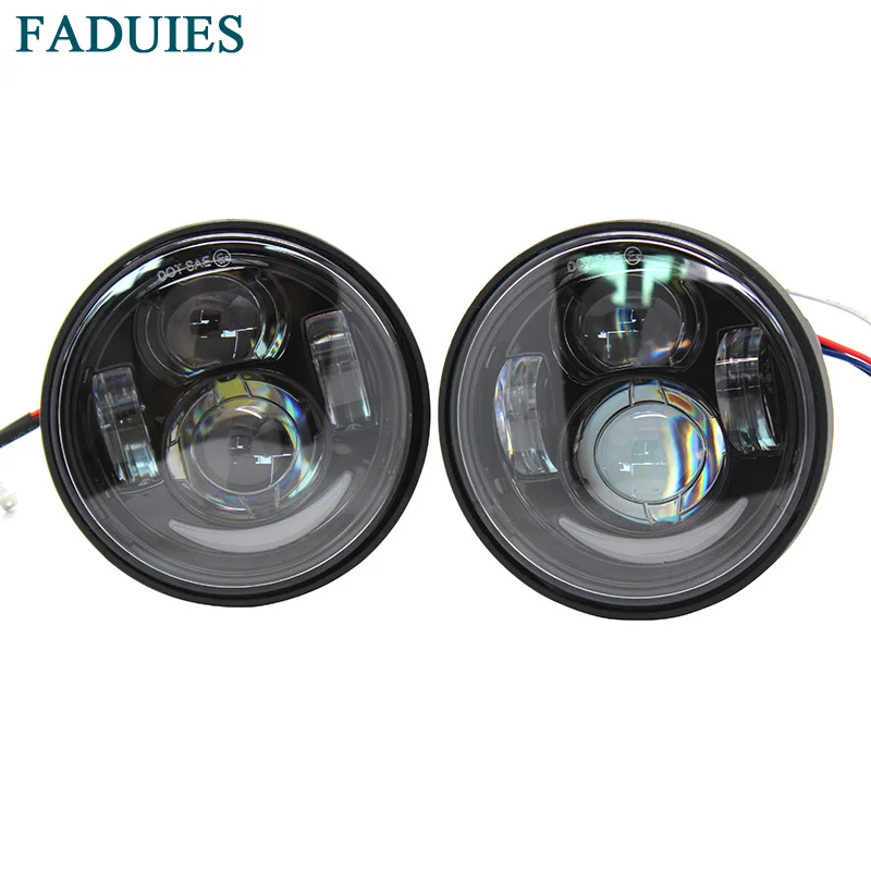 FADUIE 1Pair Black Motorcycle Led Headlight 4.65" Fat Bob Led Headlamp With Hi/Lo Beam Angel eyes ForHarley Dyna Fat bob Lights
FADUIE 1Pair Black Motorcycle Led Headlight 4.65" Fat Bob Led Headlamp With Hi/Lo Beam Angel eyes ForHarley Dyna Fat bob Lights