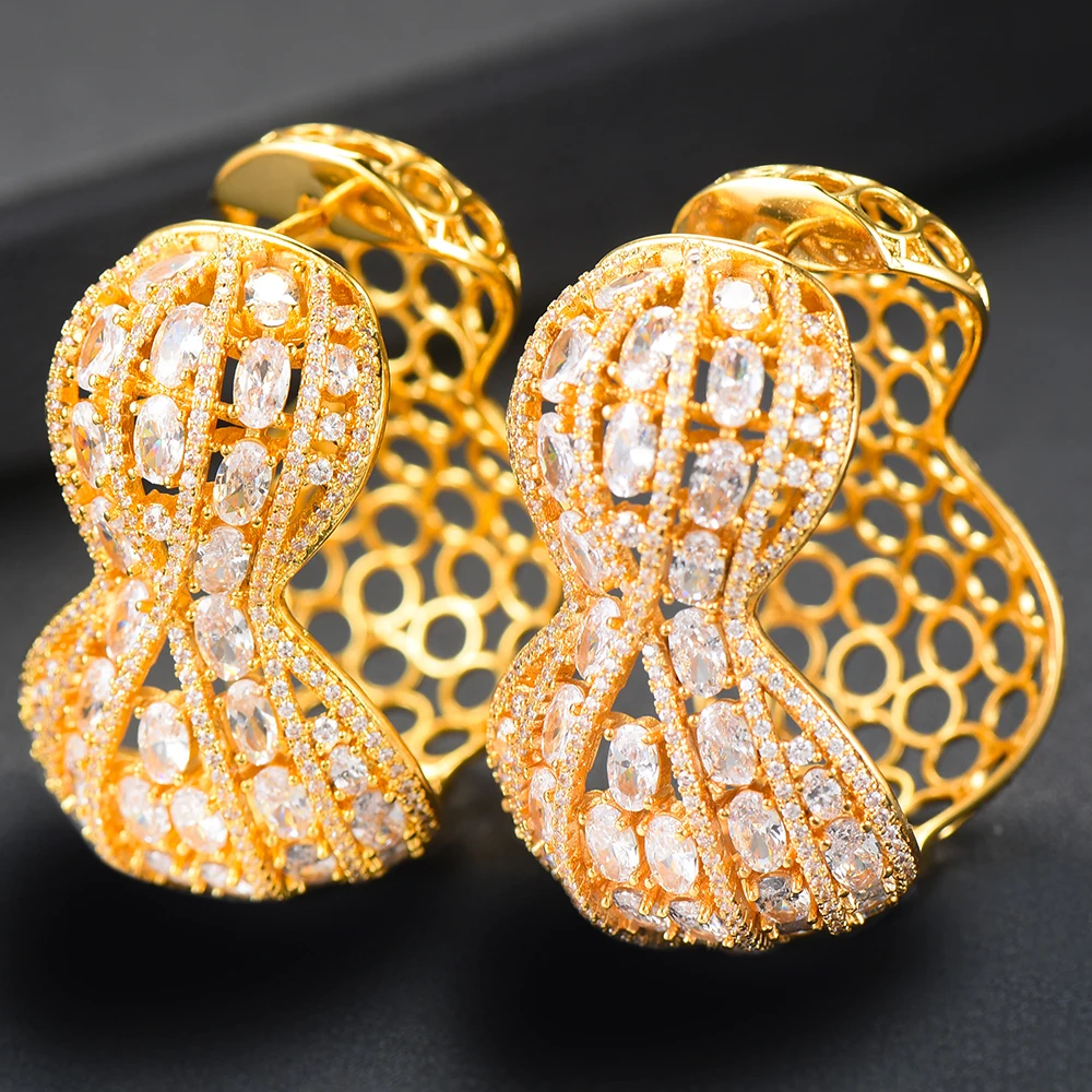 Missvikki Luxury Full Clear CZ Hoop Earrings Jewelry For Elegant Women Wedding Earrings Accessories New Design Noble Top Quality
Missvikki Luxury Full Clear CZ Hoop Earrings Jewelry For Elegant Women Wedding Earrings Accessories New Design Noble Top Quality