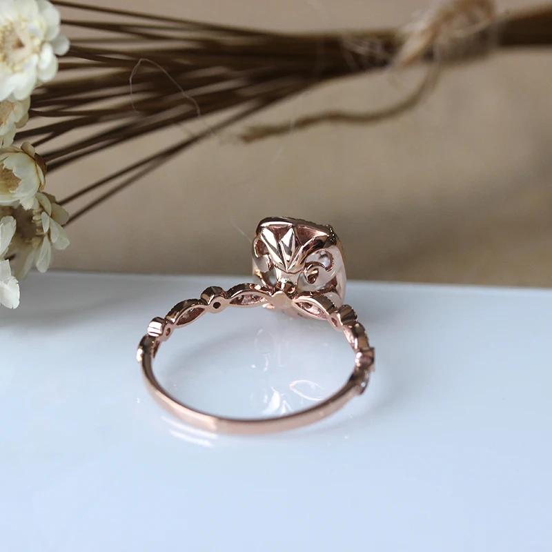 Dupuy New Morganite Ring Oval Cut 7* 9mm 1.7ct Engagement Diamond Ring Wedding 14K Rose Gold Ring Ladies High Jewelry D180093
Dupuy New Morganite Ring Oval Cut 7* 9mm 1.7ct Engagement Diamond Ring Wedding 14K Rose Gold Ring Ladies High Jewelry D180093