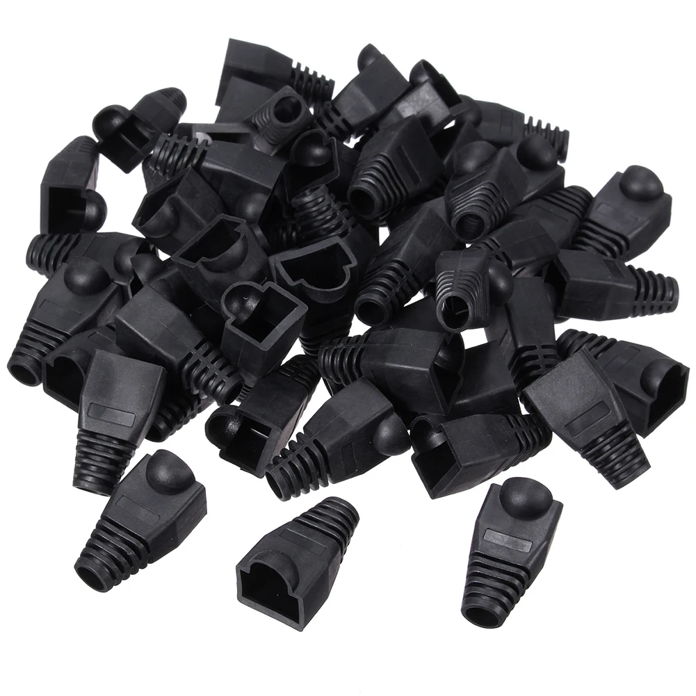 50x пластиковая крышка загрузки штепсельная головка для RJ45 Cat5/6 кабель модульный