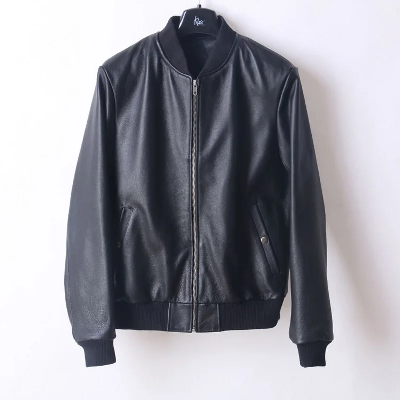 2018 New Mens Genuine Leather Jakcets 4XL Baseball Jacket Mens Black Overcoats Stand Collar Slim Mens Outwear Free Shipping
2018 New Mens Genuine Leather Jakcets 4XL Baseball Jacket Mens Black Overcoats Stand Collar Slim Mens Outwear Free Shipping