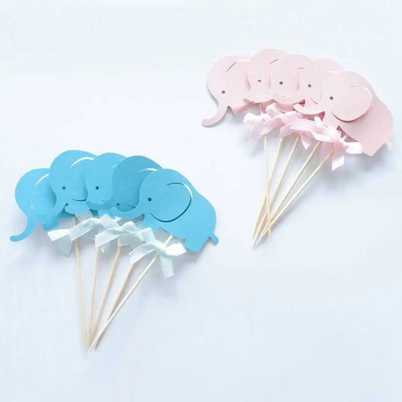 10 шт. голубые и розовые топперы в виде слона|decorative decorative|decoration partydecoration pink |