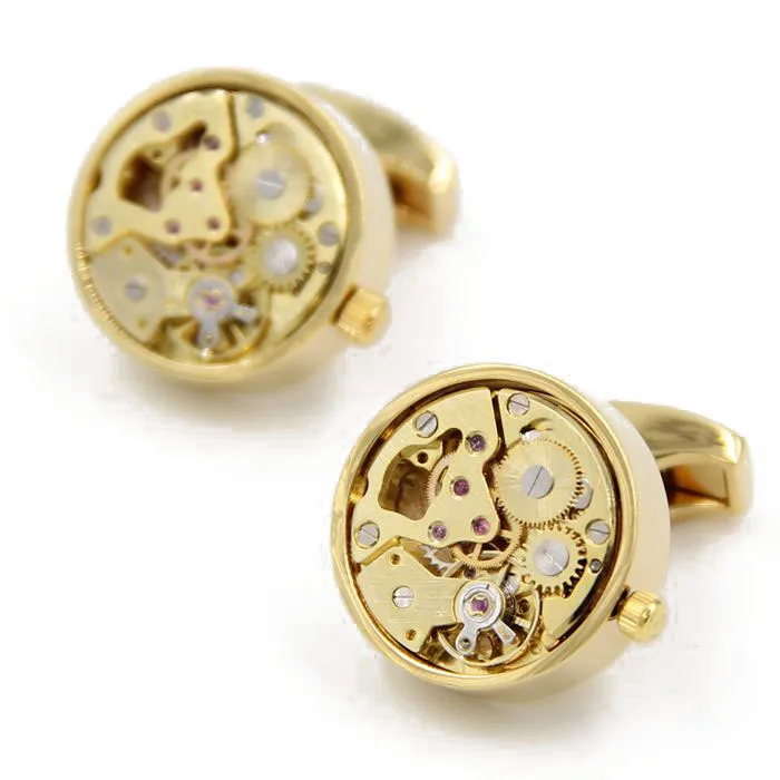Letpon Functional Watch Cufflinks for mens Gold color plating Round movement cufflinks fashion men shirt cuffs cuff links
Letpon Functional Watch Cufflinks for mens Gold color plating Round movement cufflinks fashion men shirt cuffs cuff links