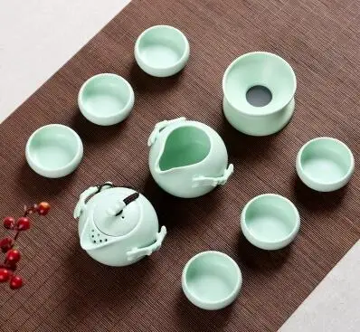 Chinese Yixing Tea Sets,Genuine Ceramic Ruyao Teaset,Home Office Kung Fu Tea pot Teacup
Chinese Yixing Tea Sets,Genuine Ceramic Ruyao Teaset,Home Office Kung Fu Tea pot Teacup