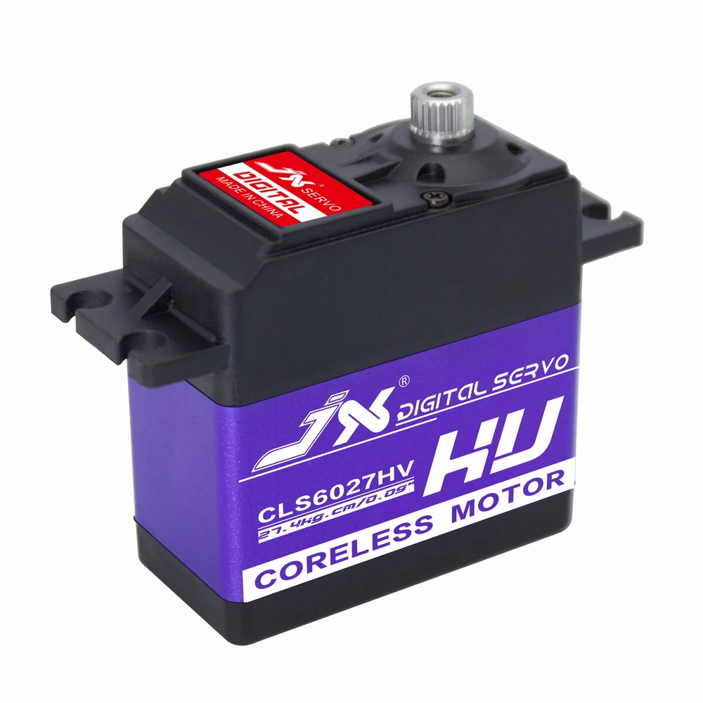 JX CLS6027HV 27kg Aluminium Shell Metal gear High Voltage Coreless Digital Servo
JX CLS6027HV 27kg Aluminium Shell Metal gear High Voltage Coreless Digital Servo